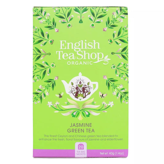 ENGLISH TEA SHOP Herbata zielona jaśminowa (20x2g) - BIO