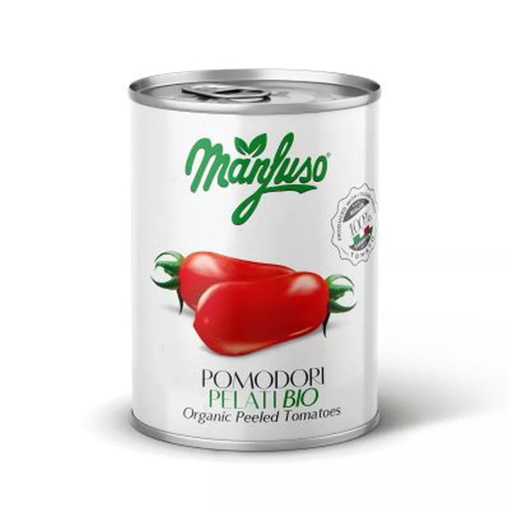 MANFUSO Pomidory całe bez skórki 400 g (240 g) - BIO