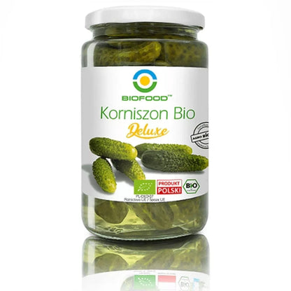 BIOFOOD Ogórki korniszony deluxe 750g (440g) - BIO