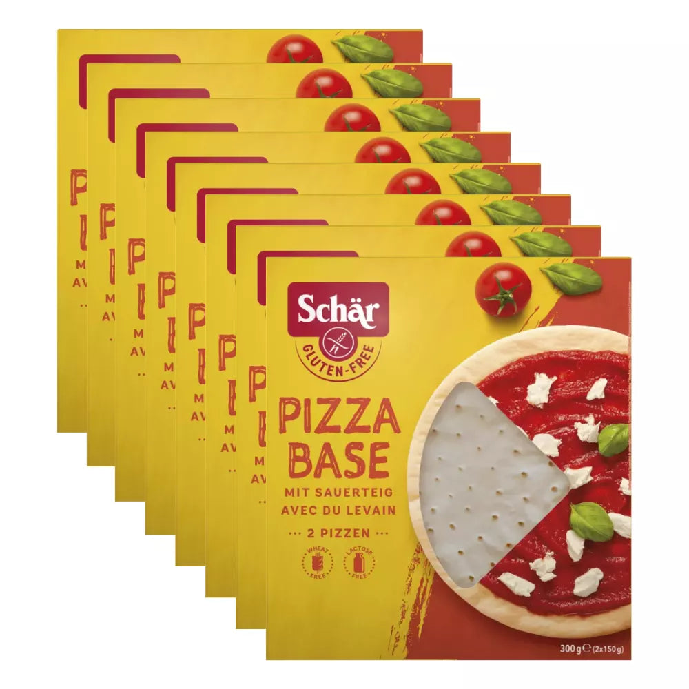 8x SCHAR Spody do pizzy bezglutenowe - Pizza Base (2 x 150g) (zbiorcze)