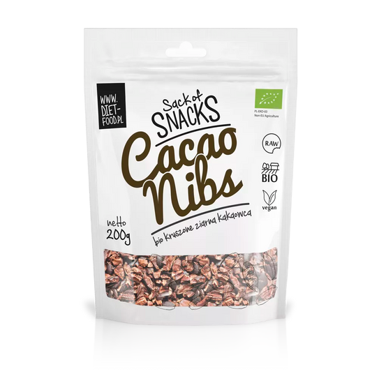 DIET-FOOD Kruszone ziarno kakaowca (200g) - BIO
