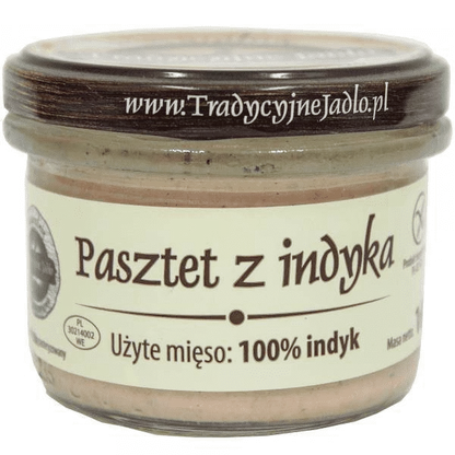 *TRADYCYJNE JADŁO Pasztet z indyka, bezglutenowy [słoik] (160g)  (f)
