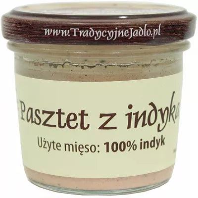 *TRADYCYJNE JADŁO Pasztet z indyka, bezglutenowy [słoik] (160g)  (f)