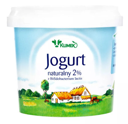 *KLIMEKO Jogurt naturalny 2%  tł. bez laktozy (330g) - BIO