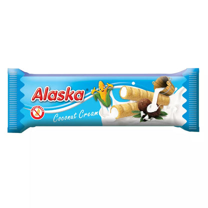 ALASKA Rurki kukurydziane nadziewane kokosowym kremem bezglutenowe (18g)