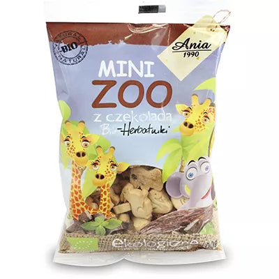 ANIA Ciastka z czekoladą mini jungle (100g) - BIO