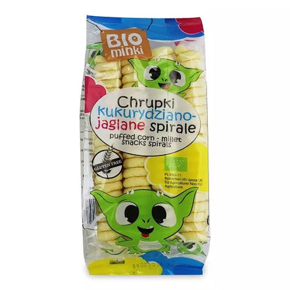BIOMINKI Chrupki kukurydziano - jaglane, spirale, bezglutenowe (60g) - BIO