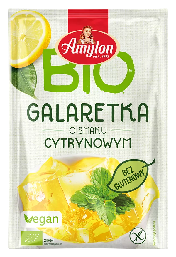 AMYLON Galaretka z agarem  o smaku wiśniowym (40g) - BIO