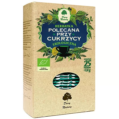 DARY NATURY Herbatka polecana przy cukrzycy (50g) (25 x 2g) - BIO