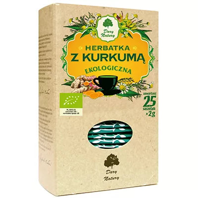 DARY NATURY Herbatka z kurkumą (50g) (25 x 2g) - BIO