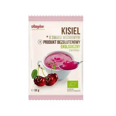 AMYLON Kisiel o smaku wiśniowym bezglutenowy (30g) - BIO