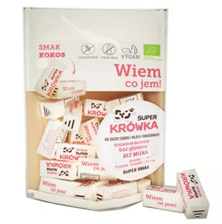 SUPER KRÓWKA Krówki bezmleczne kokosowe bezglutenowe (150g) - BIO