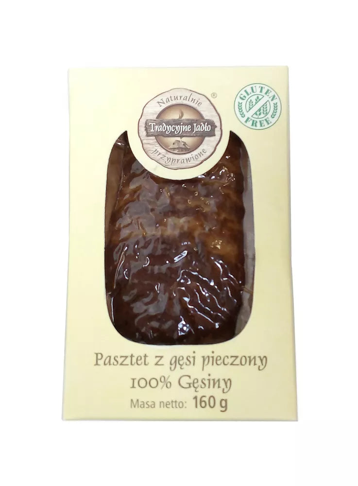 *TRADYCYJNE JADŁO Pasztet z gęsi pieczony, bezglutenowy (160g) (f)