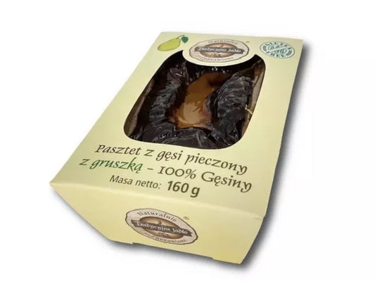 *TRADYCYJNE JADŁO Pasztet pieczony z gęsi z gruszką, bezglutenowy (160g)