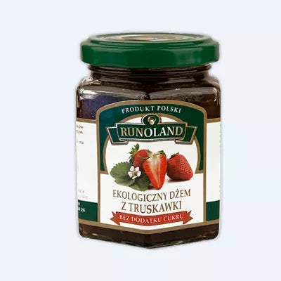 RUNOLAND Dżem z truskawki bez dodatku cukru (190g) - BIO