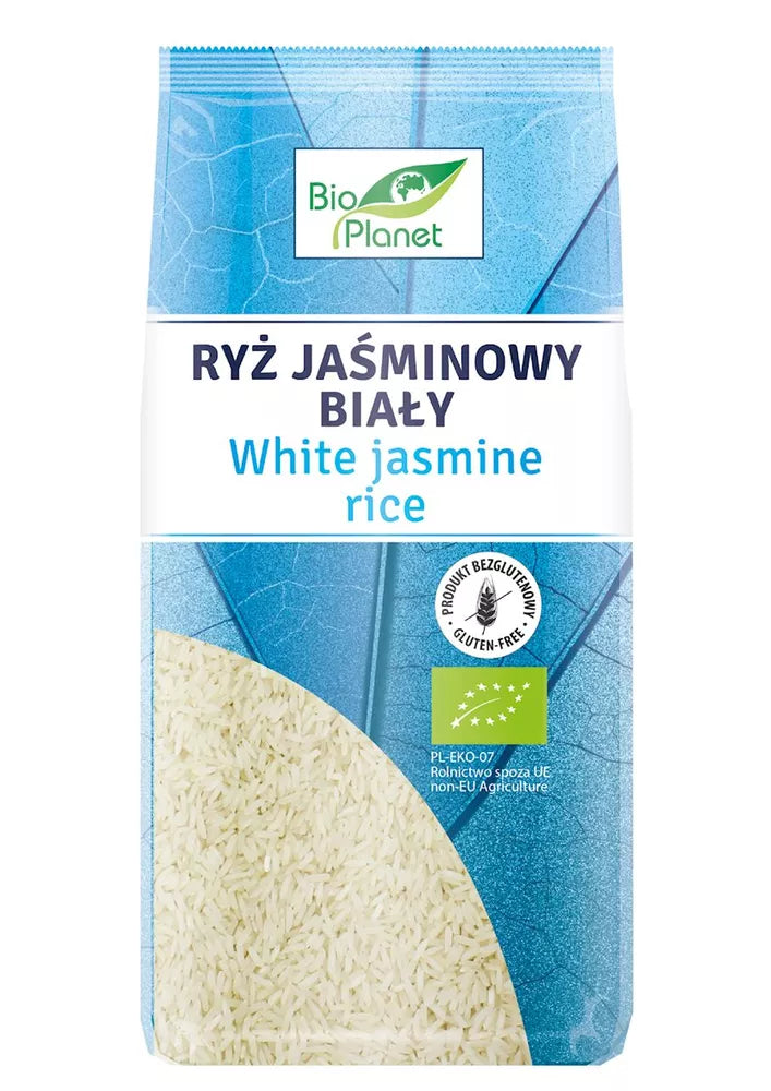 BIO PLANET Ryż jaśminowy biały ekologiczny, bezglutenowy (500g) - BIO