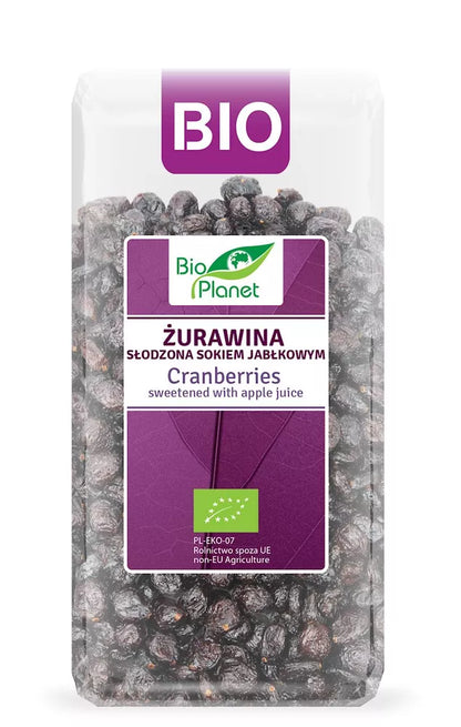 BIO PLANET Żurawina słodzona sokiem jabłkowym (400g) - BIO